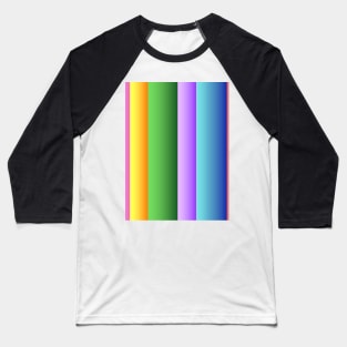 3D Stripes in Rainbow-like pattern Baseball T-Shirt